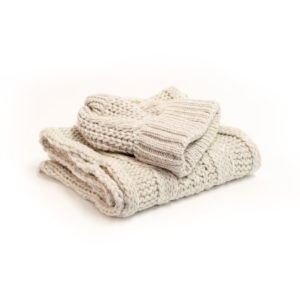 Strickset Zopf - Natur