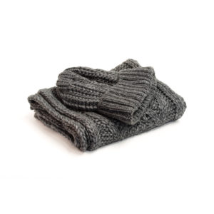 Strickset Zopf - Anthrazit