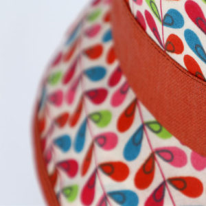 Fiebig Regenhut gemustert mit Blumen - Zimt