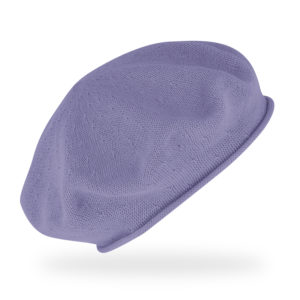 Baskenmütze Baumwolle Sommer Rollrand - Flieder
