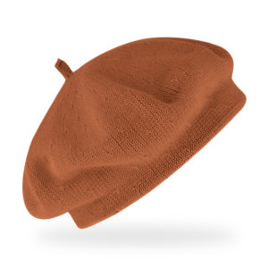 Baskenmütze Baumwolle Sommer - Zimt