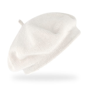 Baskenmütze Baumwolle Sommer - Weiß
