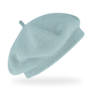 Baskenmütze Baumwolle Sommer - Eisblau