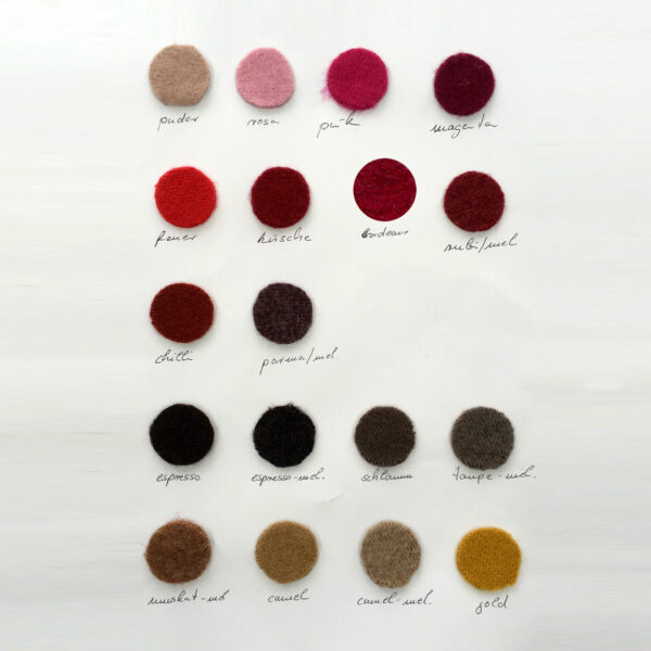 Kopfkur Farbkarte - Marit | Lotte | Mia - ROTTÖNE