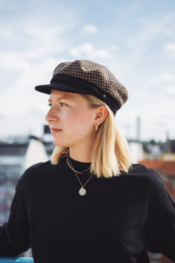 Bullani Marinemütze Wolle Kariert