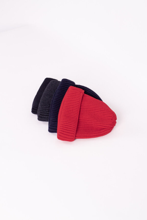 Strickmütze Umschlag fein gerippt