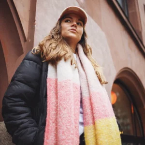 Seeberger Baseballmütze Wollmix Seeberger gewebter Schal mit Streifen