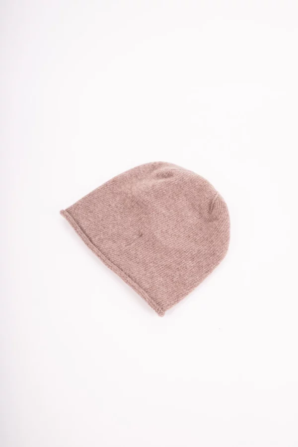 Grote Strickmütze mit Rollrand aus Wolle