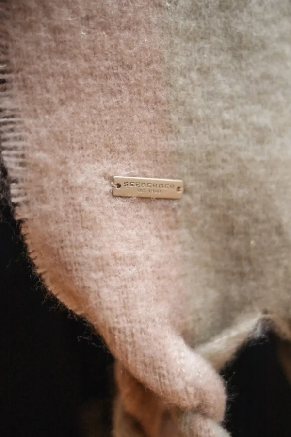 Bedacht Balsam Fake Fur Toque Seeberger gewebter Schal mit Karomuster