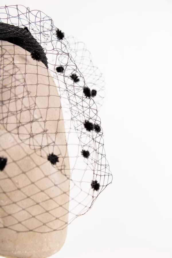 Fascinator mit Chenille Schleier