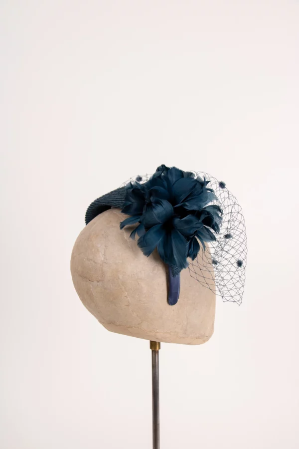 Fascinator mit Chenille Schleier