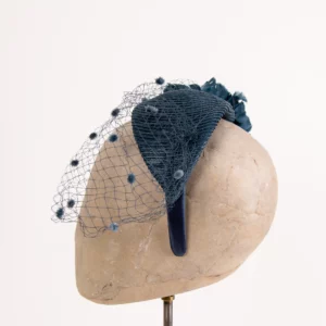 Fascinator mit Chenille Schleier