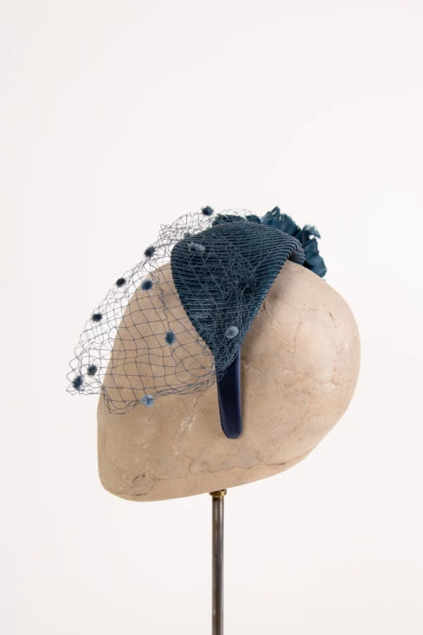 Fascinator mit Chenille Schleier