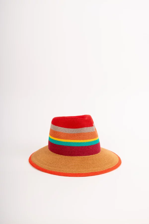 Bedacht Fedora Strohhut multicolor