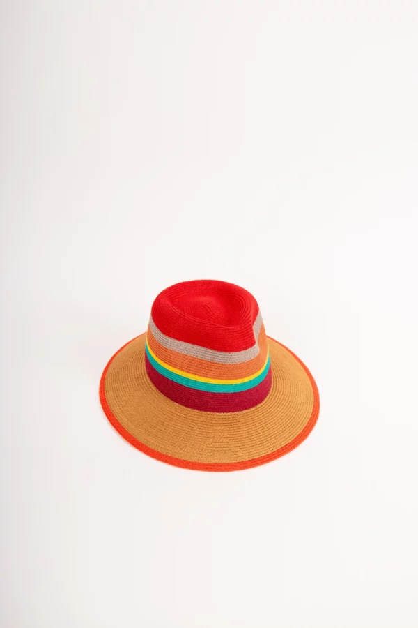 Bedacht Fedora Strohhut multicolor