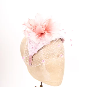 Fascinator mit Chenille Schleier
