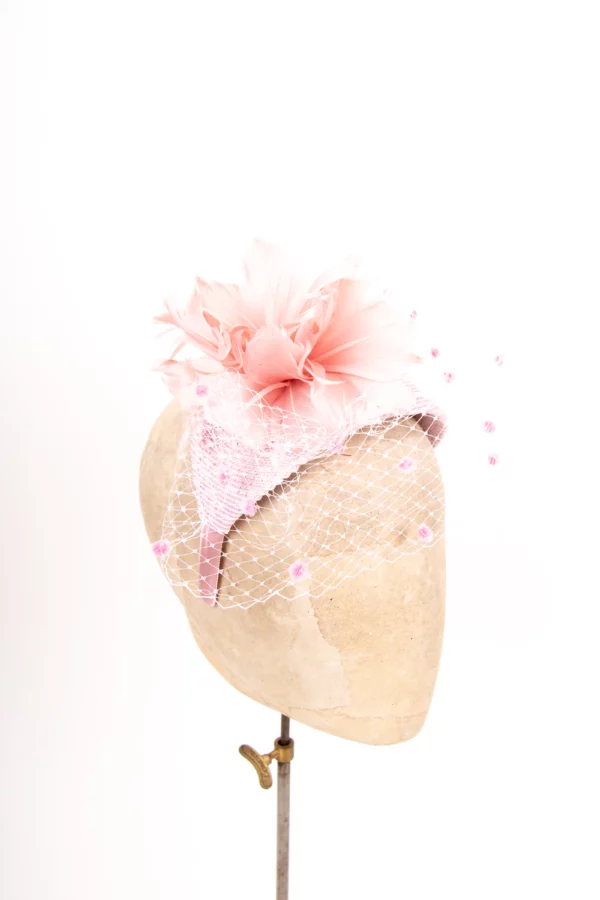 Fascinator mit Chenille Schleier
