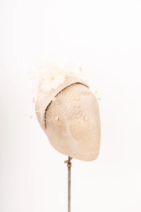 Fascinator mit Chenille Schleier