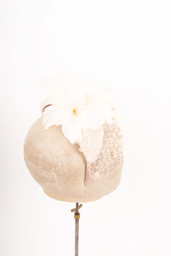 Fascinator mit Chenille Schleier