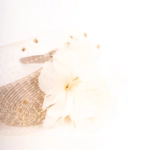 Fascinator mit Chenille Schleier