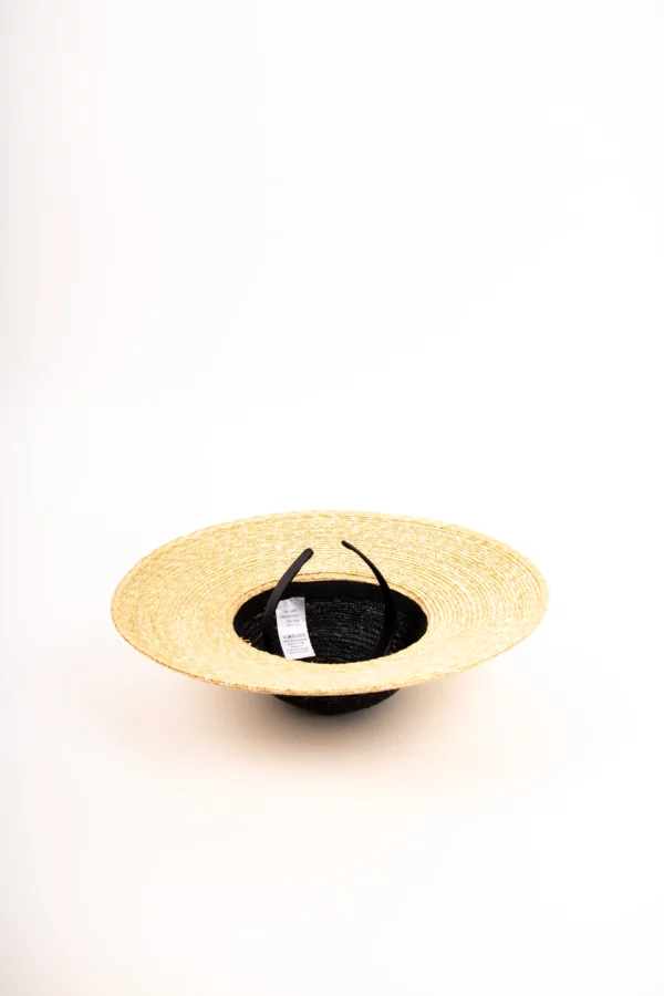 Fascinator zweifarbig aus Bortenstroh