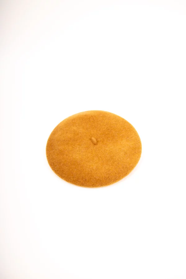 Baskenmütze Wolle Winter Safranmeliert Baskenmütze Wolle Winter