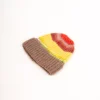 Grote Strickmütze mit Umschlag bunt