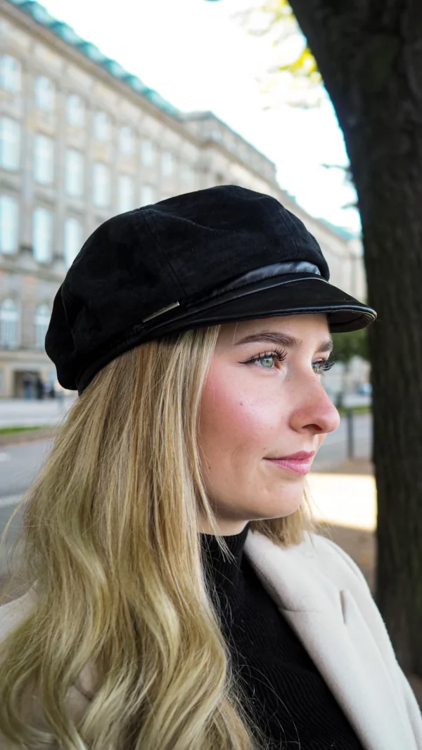 Seeberger Ballonmütze Veloursleder