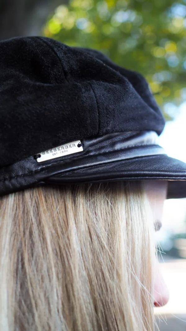 Seeberger Ballonmütze Veloursleder