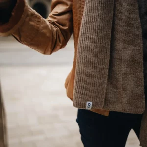 Grote soft gerippter Strickschal GOTS