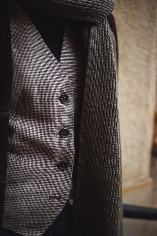 Grote soft gerippter Strickschal GOTS