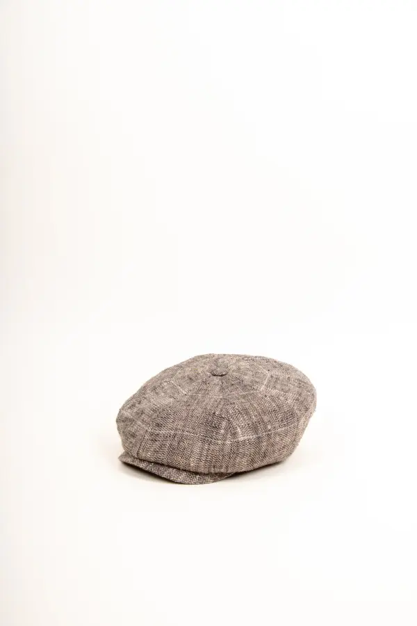 Stetson 8-Panel Cap Silk/Linen Herringbone