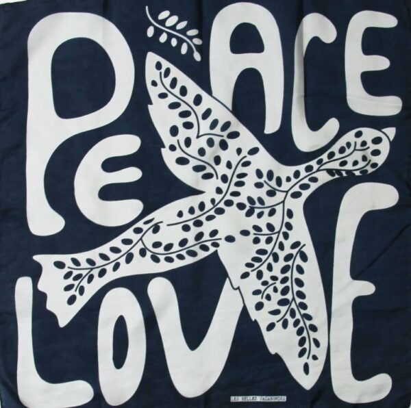 Les belles Vagabondes Mini Foulard Peace and Love