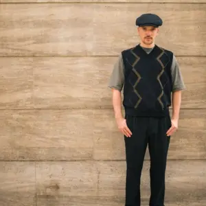 Stetson Hatteras Wool Herringbone anthrazit