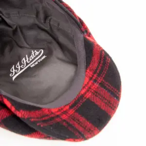 JJ Hats Driver Cap Wool Kariert Futter Baumwolle