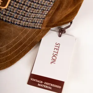 Stetson Trucker Cap Oily Goat Cashmere Wool Vintage Distressed Material