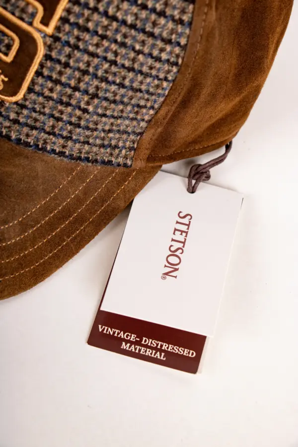 Stetson Trucker Cap Oily Goat Cashmere Wool Vintage Distressed Material