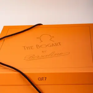 Borsalino Fedora The Bogart Cut 7 Hutschachtel Detail