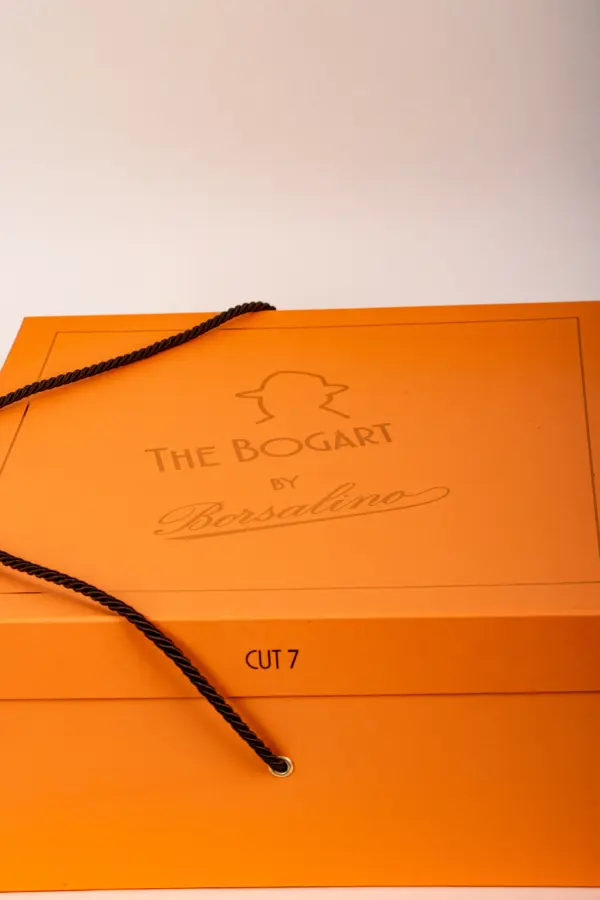 Borsalino Fedora The Bogart Cut 7 Hutschachtel Detail