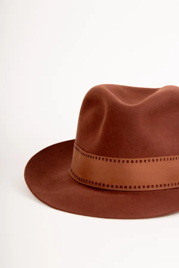 Borsalino Fedora The Bogart Cut 7 Detailansicht