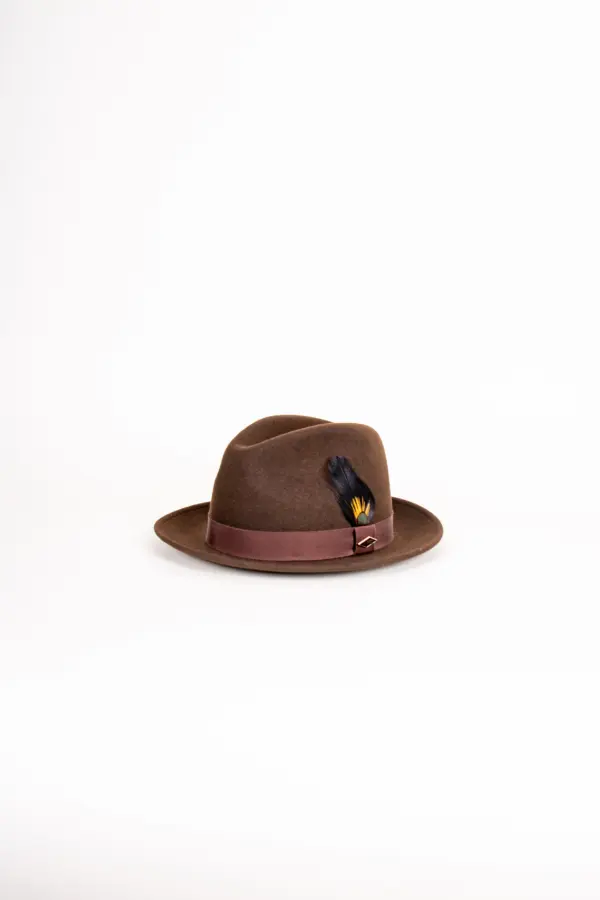 JJ Hats Fedora Lite Felt Dunkelbraun