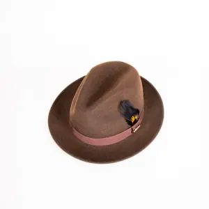 JJ Hats Fedora Lite Felt Dunkelbraun
