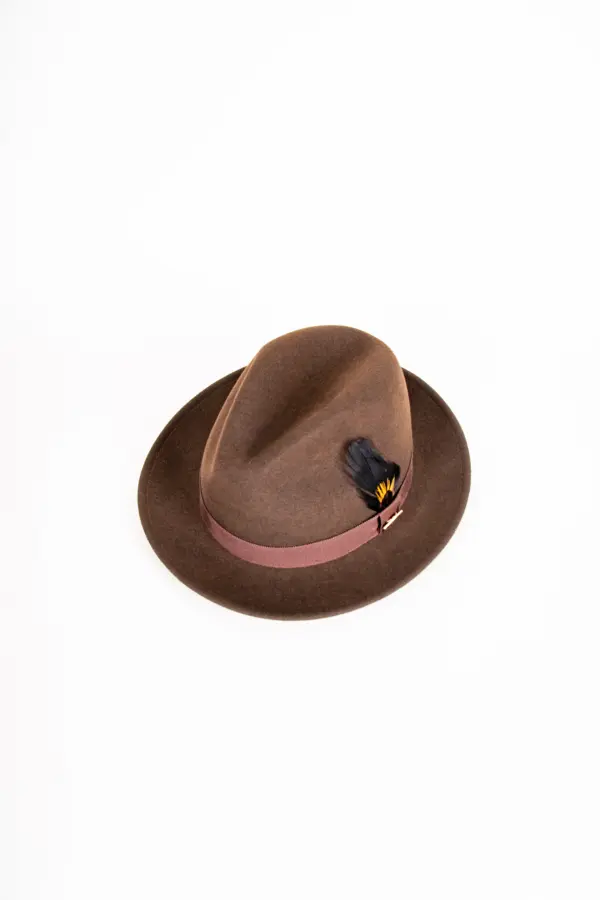 JJ Hats Fedora Lite Felt Dunkelbraun