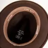 JJ Hats Fedora Lite Felt Dunkelbraun Ansicht innen
