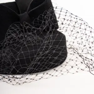 Fascinator Dorothy Wollfilz mit Schleier