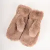 Kama Fäustlinge Fake Fur Taupe