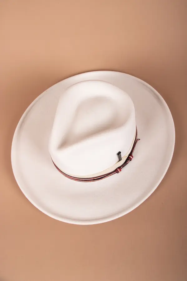 Bailey Klinger Filzhut Off-White Ansicht von oben