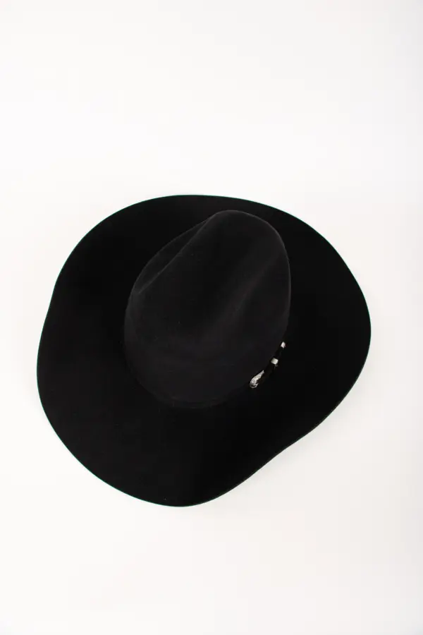 Bailey Luzerne Western Hat Bailey Luzerne Western Hat Schwarz aus der Vogelperspektive vorne links