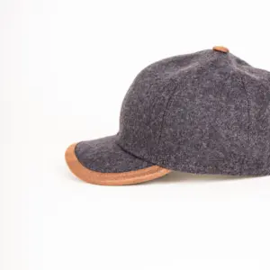 Fiebig Baseballcap Schurwolle Ohrenklappen Anthrazit