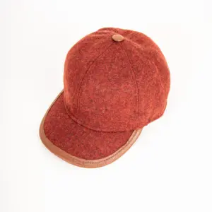 Fiebig Baseballcap Schurwolle Ohrenklappen Bordeaux